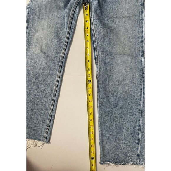 Zara Straight Legged Frayed Bottom Jeans Size 0 - Picture 10 of 10